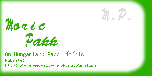 moric papp business card